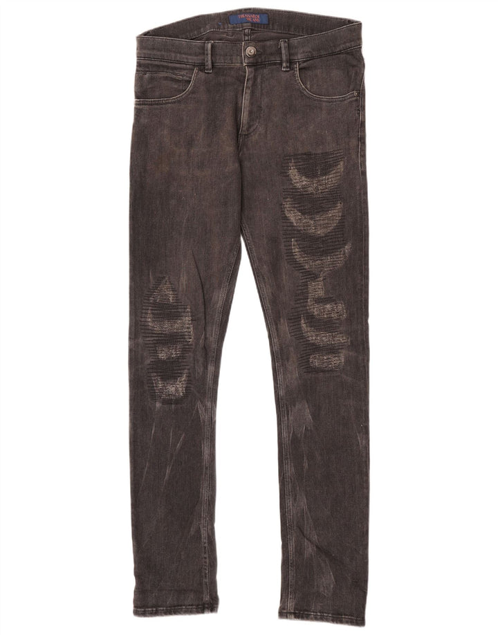 Vaqueros Trussardi Hombre Desgastados Slim W33 L34 Algodón Negro