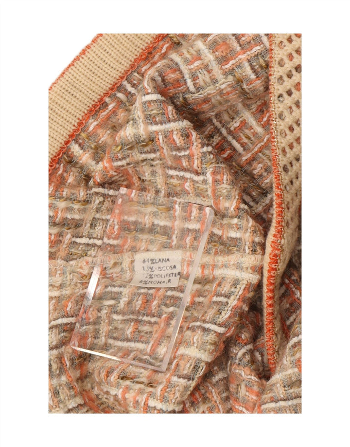 VINTAGE Womens 3 Button Blazer Jacket UK 14 Medium Multicoloured Check Vintage Vintage and Second-Hand Vintage from Messina Hembry 