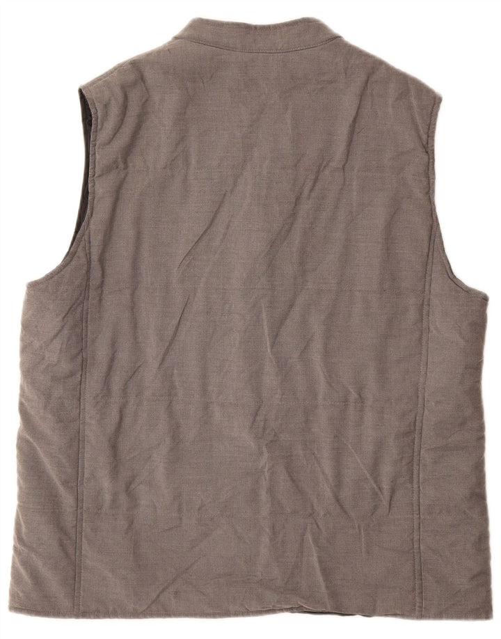 Zara Hombre Chaleco Acolchado UK 42 XL Poliéster Gris
