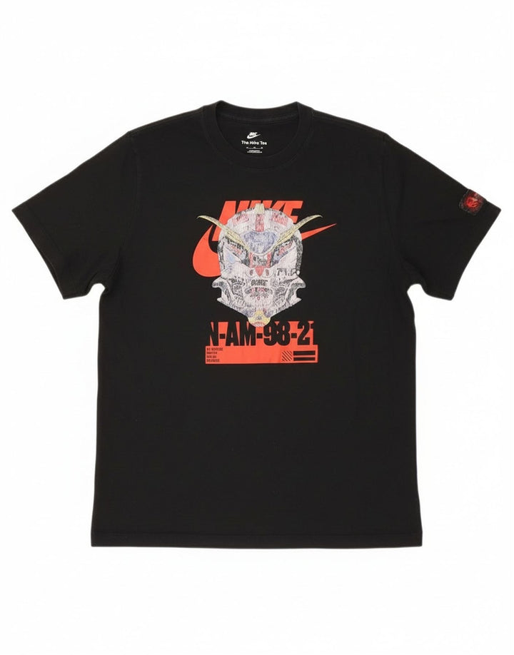 Nike Camiseta gráfica para hombre Top XL Algodón negro