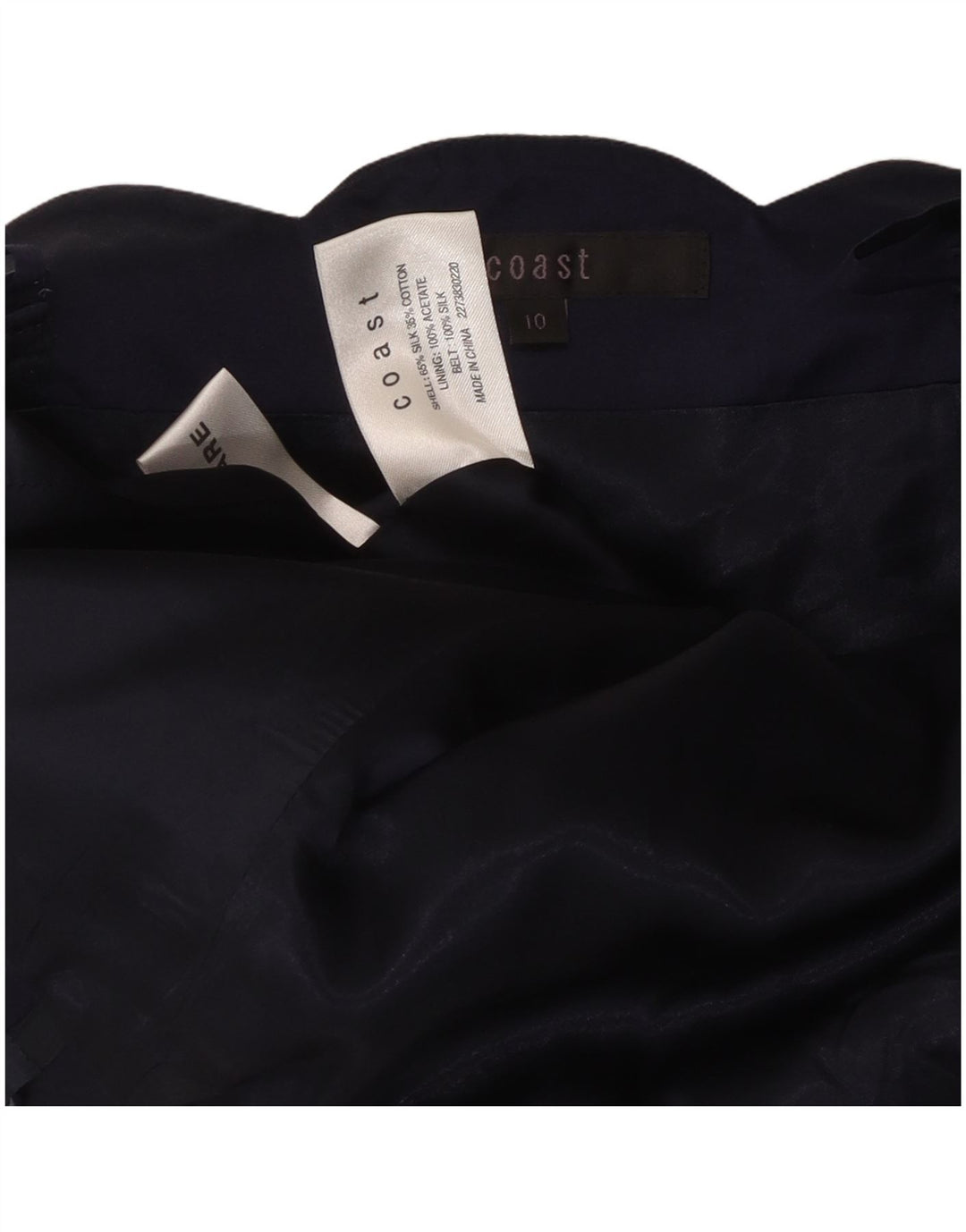 COAST Top Corsé para Mujer UK 10 Small Azul Marino Seda Floral