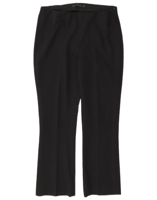 Zara Mujer Pantalón Casual Regular Grande W30 L27 Negro