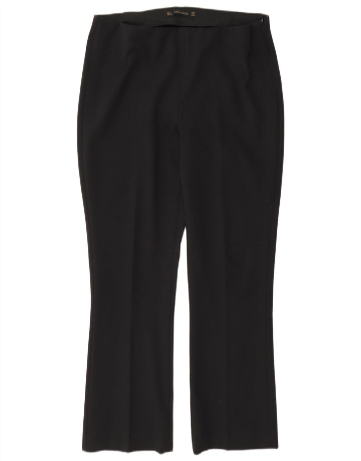 Zara Mujer Pantalón Casual Regular Grande W30 L27 Negro
