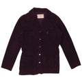 ROCKY Chaqueta tipo blazer de pana con 5 botones para mujer UK 44 Algodón morado mediano