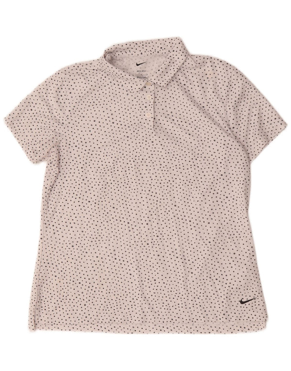 Nike Polo Dri Fit para mujer UK 46 Grande Poliéster con lunares blancos
