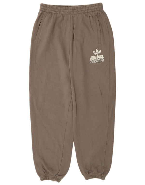 Adidas Mujer Graphic Chándal Pantalones Joggers UK 12/14 Gris Medio