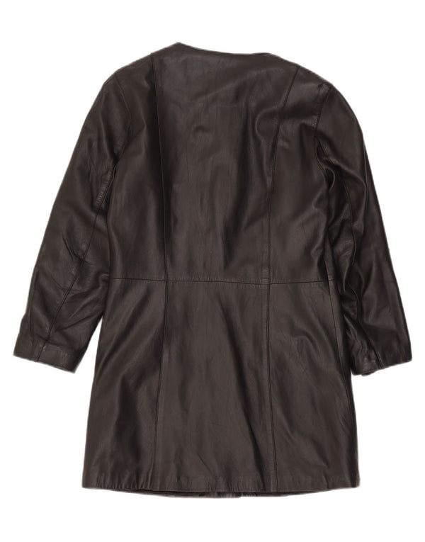 Abrigo de cuero para mujer Zen IT 42 Cuero negro mediano