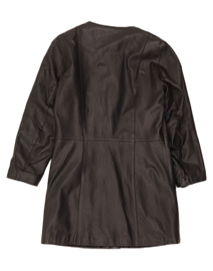 Abrigo de cuero para mujer Zen IT 42 Cuero negro mediano