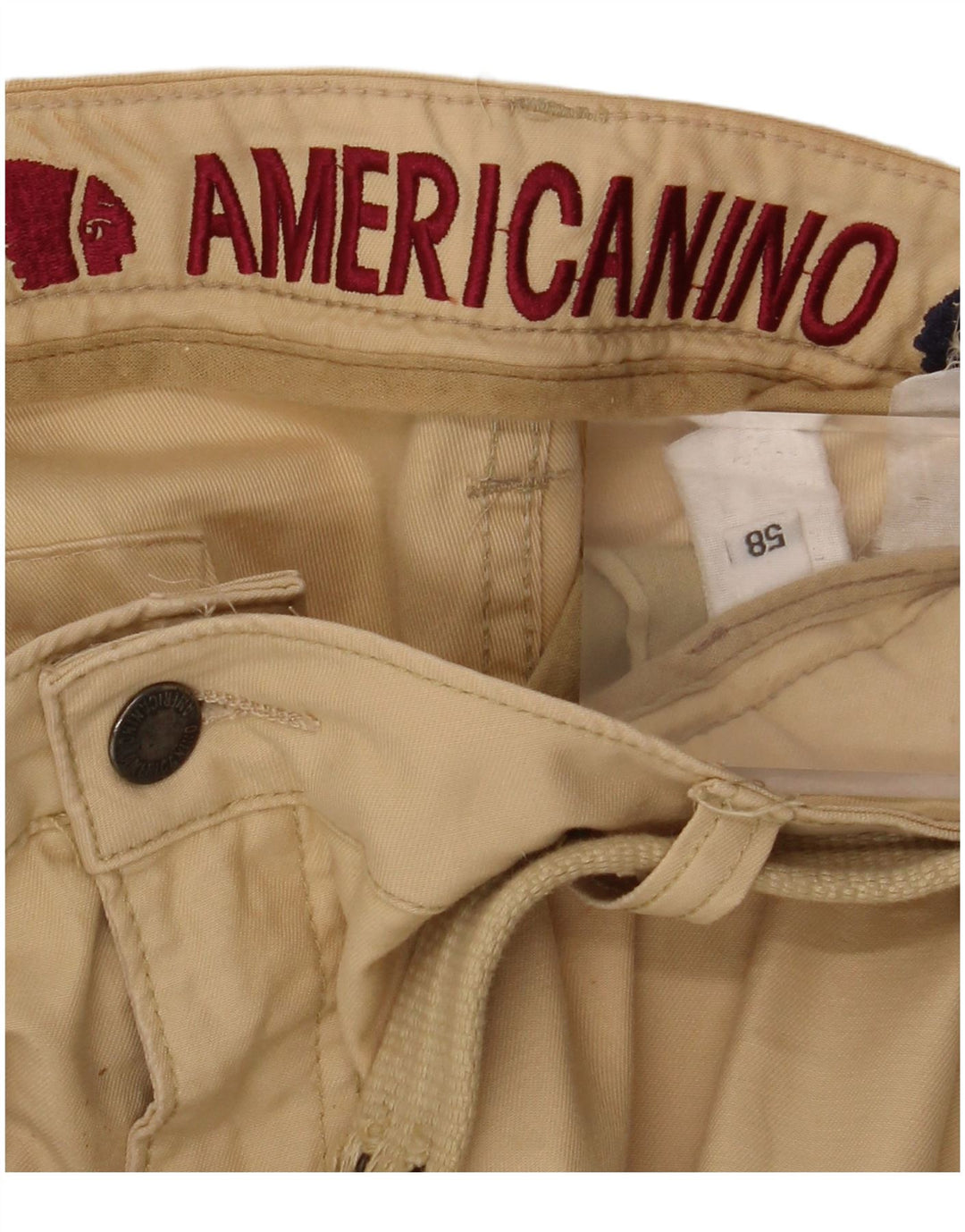 AMERICANINO Pantalones cortos cargo para hombre IT 58 4XL W42 Beige