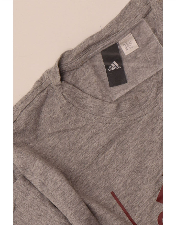 ADIDAS Camiseta gráfica para hombre Top gris medio moteado