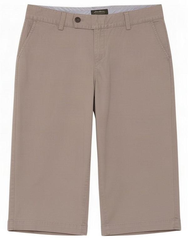 Eddie Bauer Pantalones capri para mujer US 8 Medium W30 L19 Algodón gris
