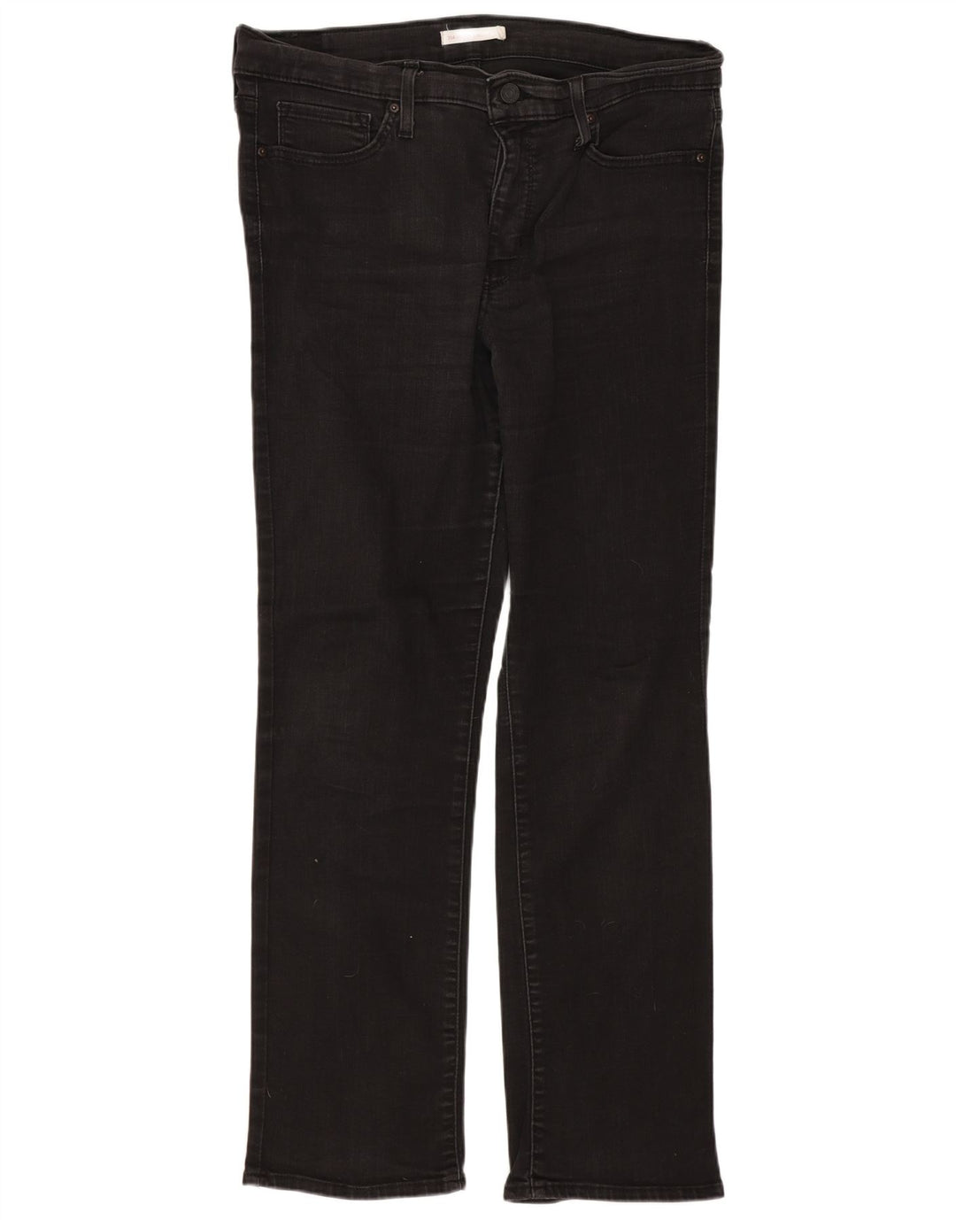 Levi's Mujer 314 Shaping Straight Jeans W32 L30 Algodón Negro