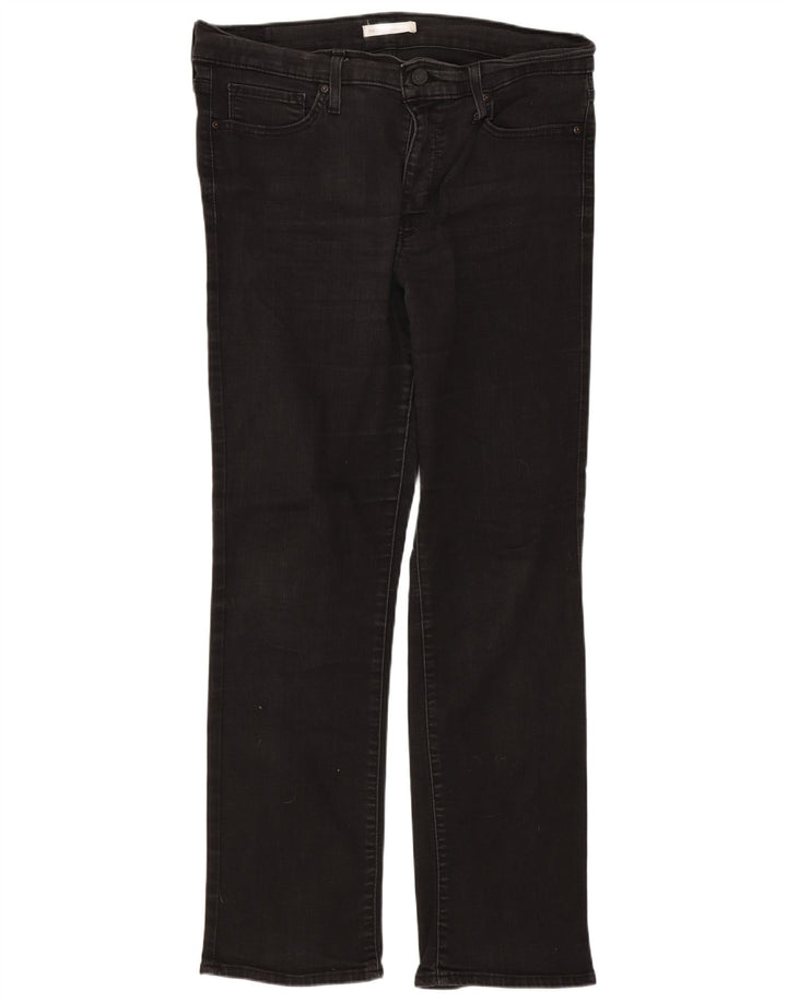 Levi's Mujer 314 Shaping Straight Jeans W32 L30 Algodón Negro