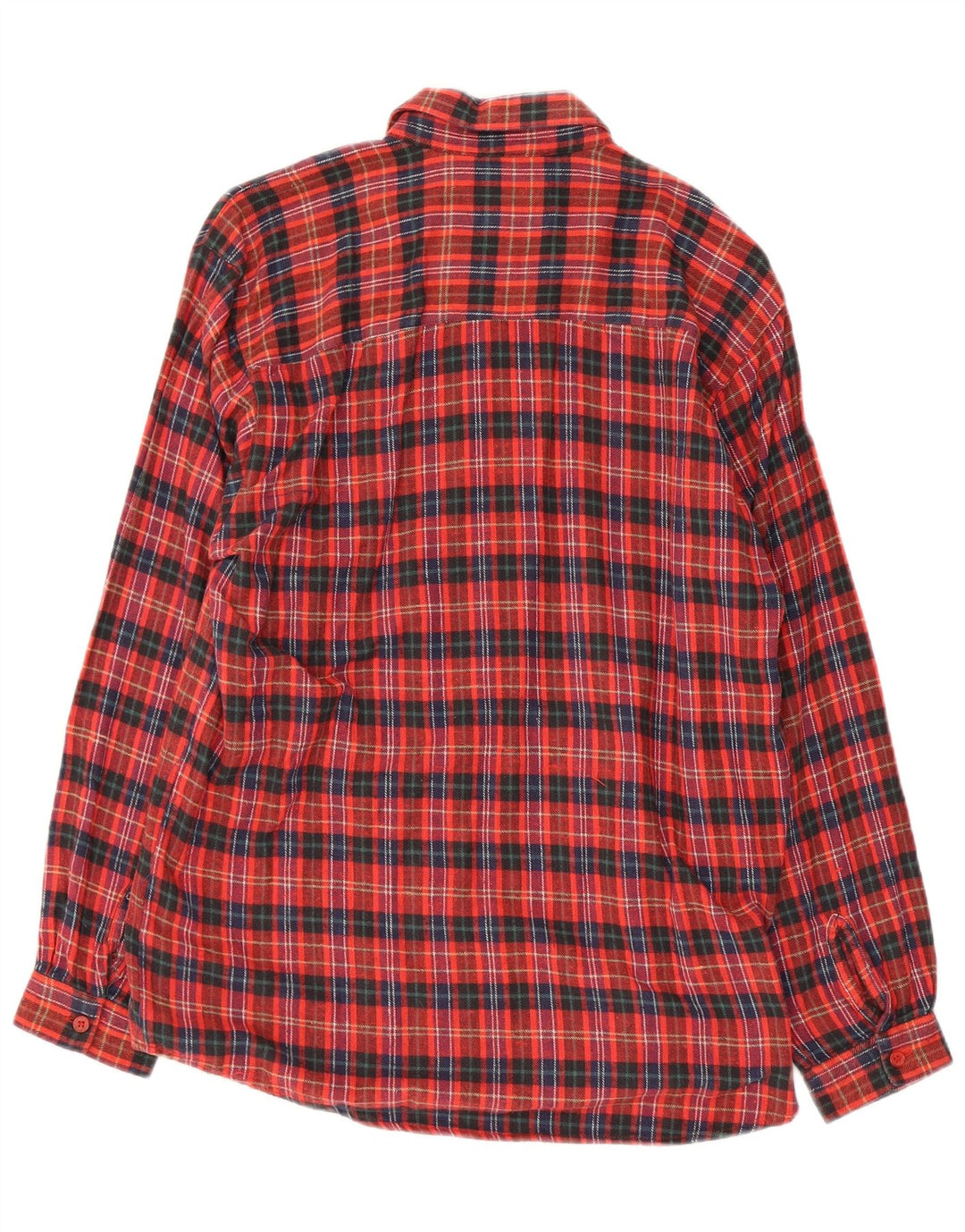 Akito Camisa de franela para mujer UK 46 Algodón a cuadros rojos grandes