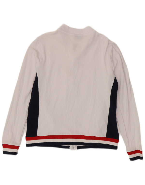 Fila Chaqueta de chándal para mujer UK 40 Mediana Algodón color block blanco