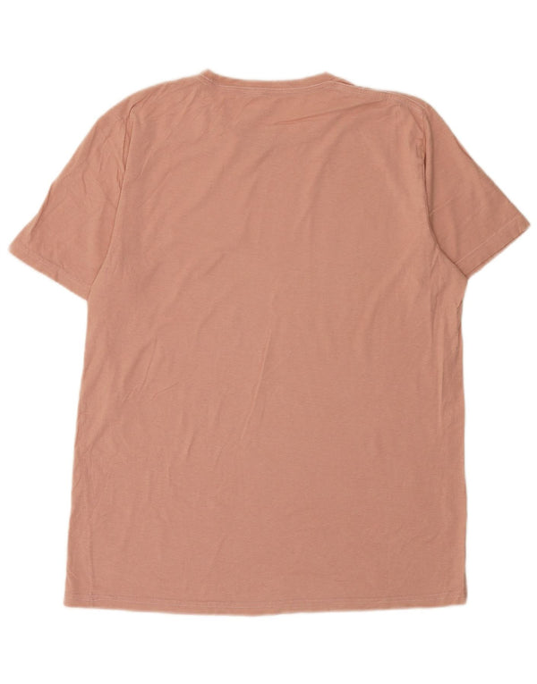 Volcom Mens T-Shirt Top Large Pink Cotton