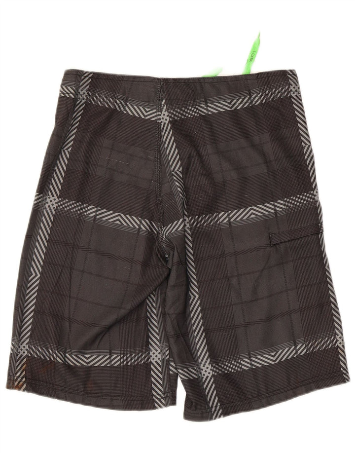 HURLEY Bañador para mujer UK 40 Poliéster a cuadros gris medio