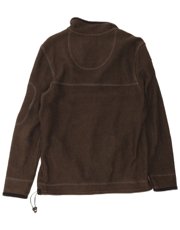 Weird Fish Sudadera con Cuello y Cremallera para Hombre Jersey Medium Khaki Cotton