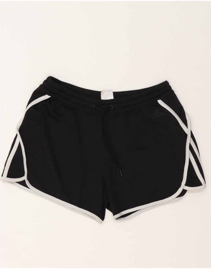 ADIDAS Pantalones cortos deportivos para mujer UK 10 Pequeño Poliéster negro