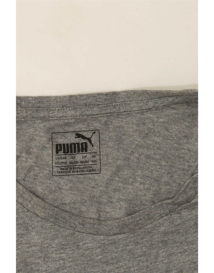 Puma Camiseta gráfica para hombre Top 2XL Gris moteado