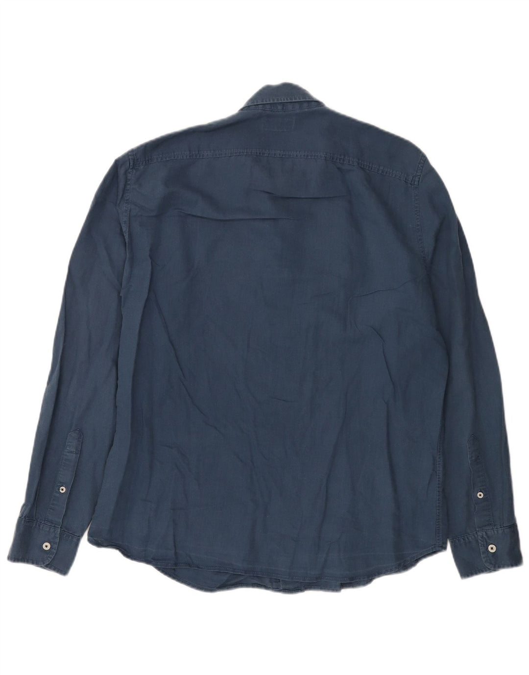 Camisa Timberland Hombre Slim Fit Grande Lino Azul Marino