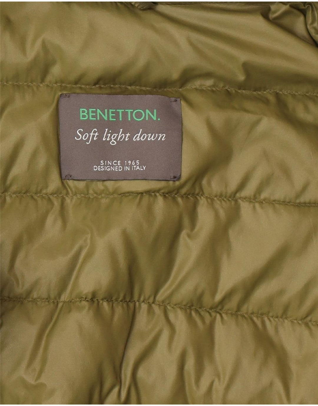 Benetton Chaqueta Acolchada Mujer UK 40 Small Verde