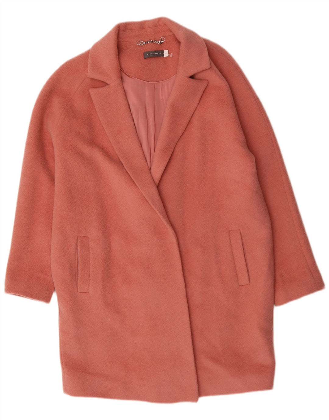 MINT VELVET Abrigo abierto extragrande para mujer Reino Unido 14 Lana rosa grande