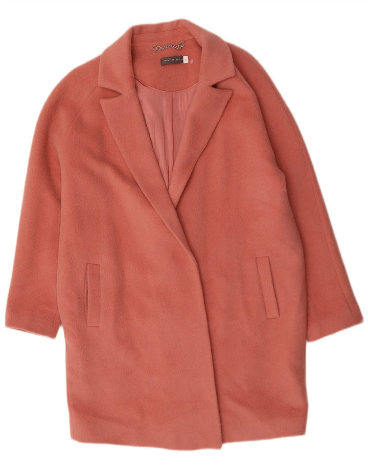 MINT VELVET Abrigo abierto extragrande para mujer Reino Unido 14 Lana rosa grande
