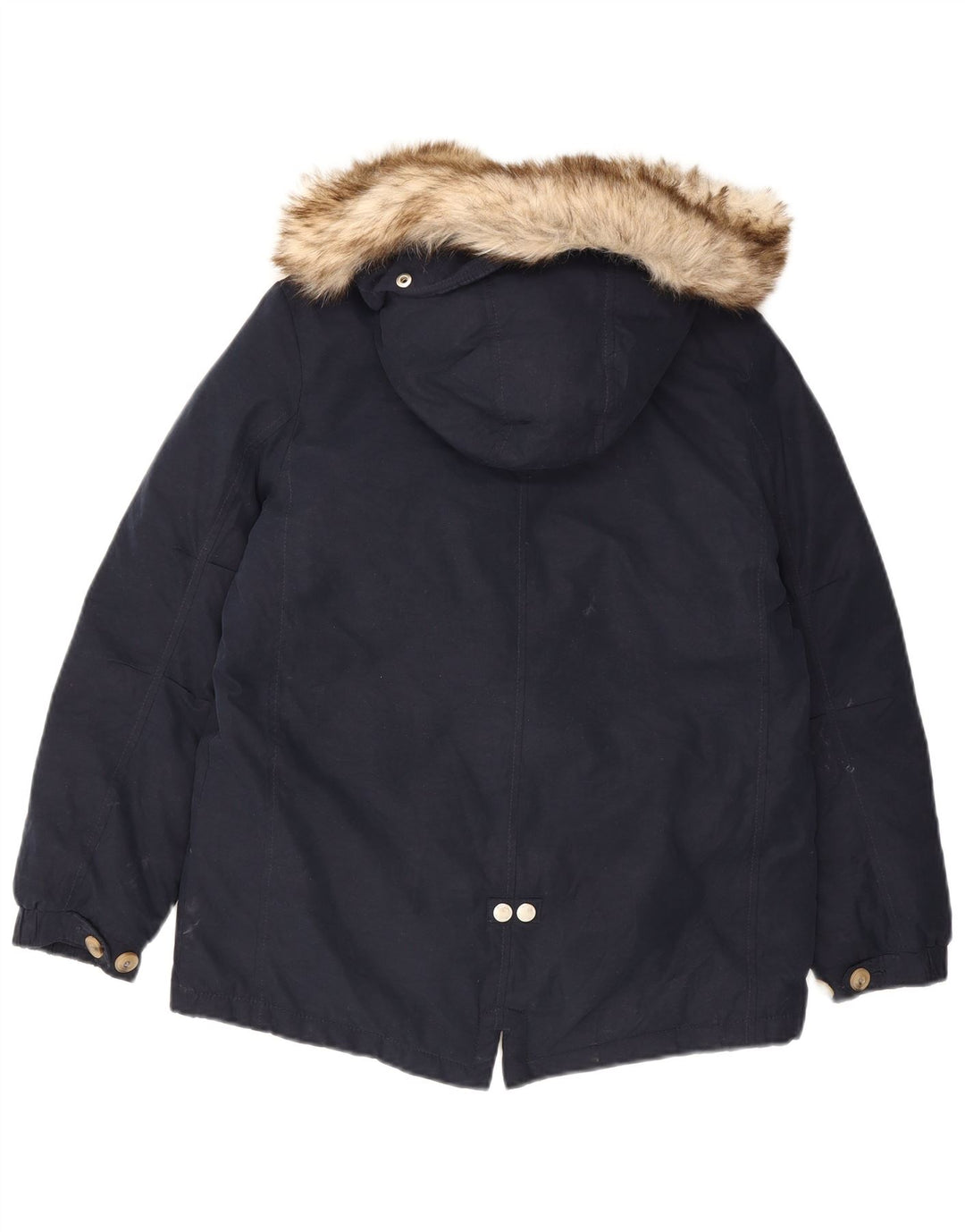 Massimo Dutti Parka Niña Con Capucha 11-12 Años Azul Marino
