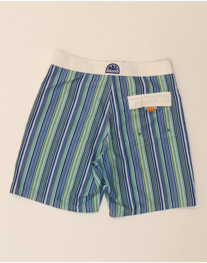 SUNDEK Mens Swimming Shorts Medium  Multicoloured Striped Polyester