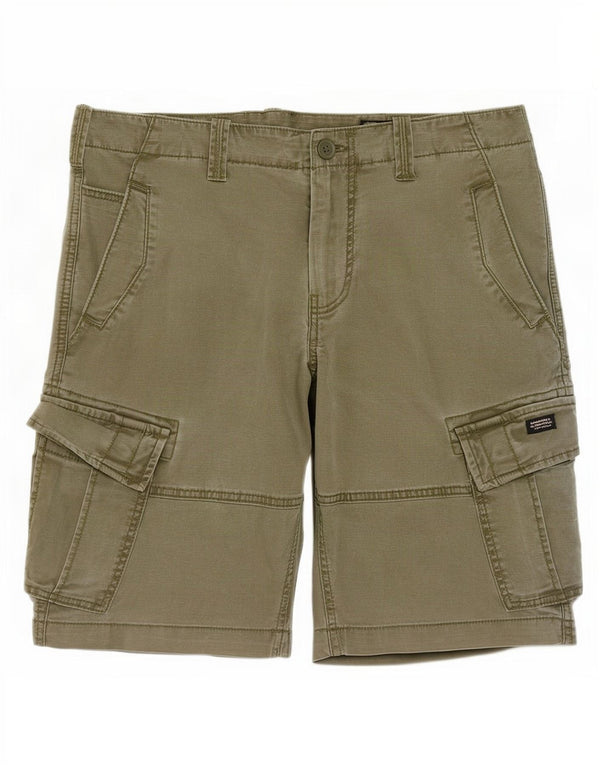 Superdry Shorts Cargo Para Hombre W34 Large Algodón Caqui