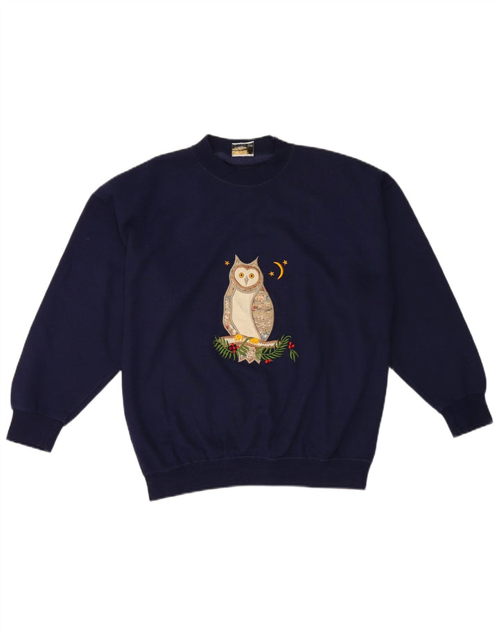 Acorn - Sudadera extragrande con estampado gráfico para mujer, talla 10, color azul marino