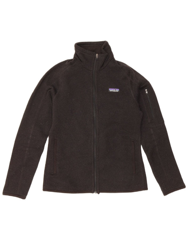 Patagonia Mujer Regular Fit Chándal Top Chaqueta UK 10 Small Negro