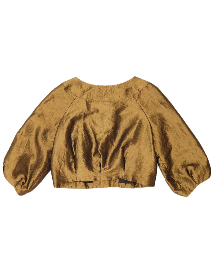 Nissa Top Bolero de Manga 3/4 para Mujer EU 40 Poliéster Caqui Medio