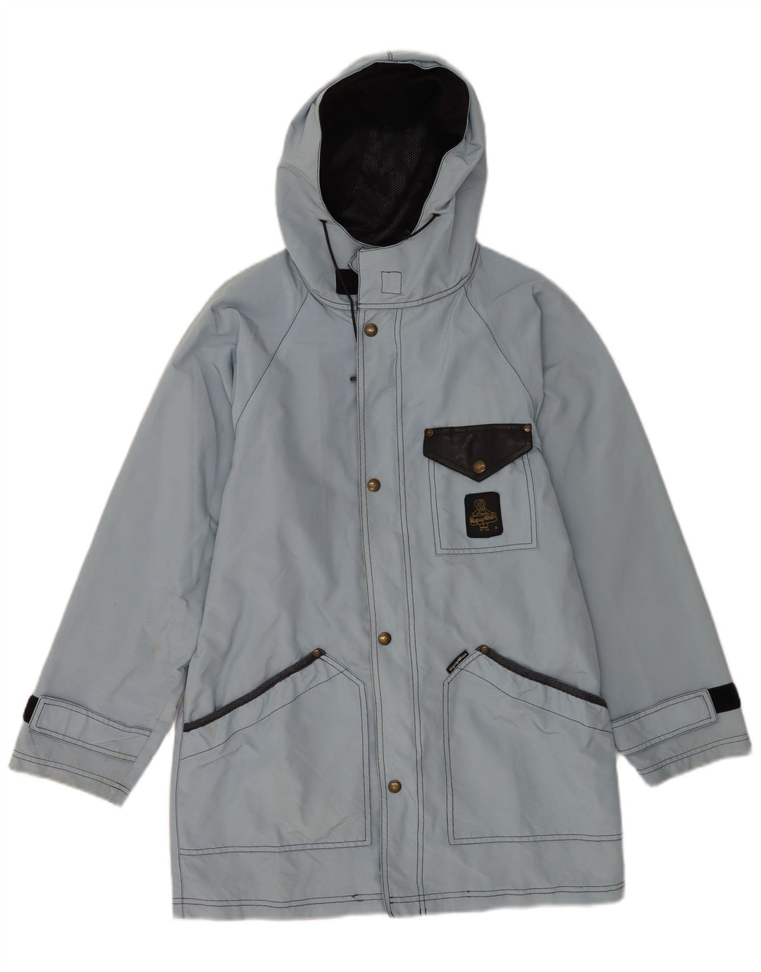 REFRIGIWEAR Chaqueta cortavientos con capucha para hombre UK 34 XS Poliamida azul