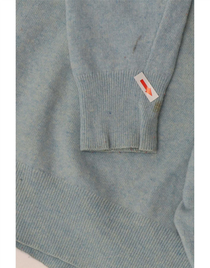 Lacoste - Jersey de cuello redondo para hombre, talla 3, lana de cordero azul pequeña