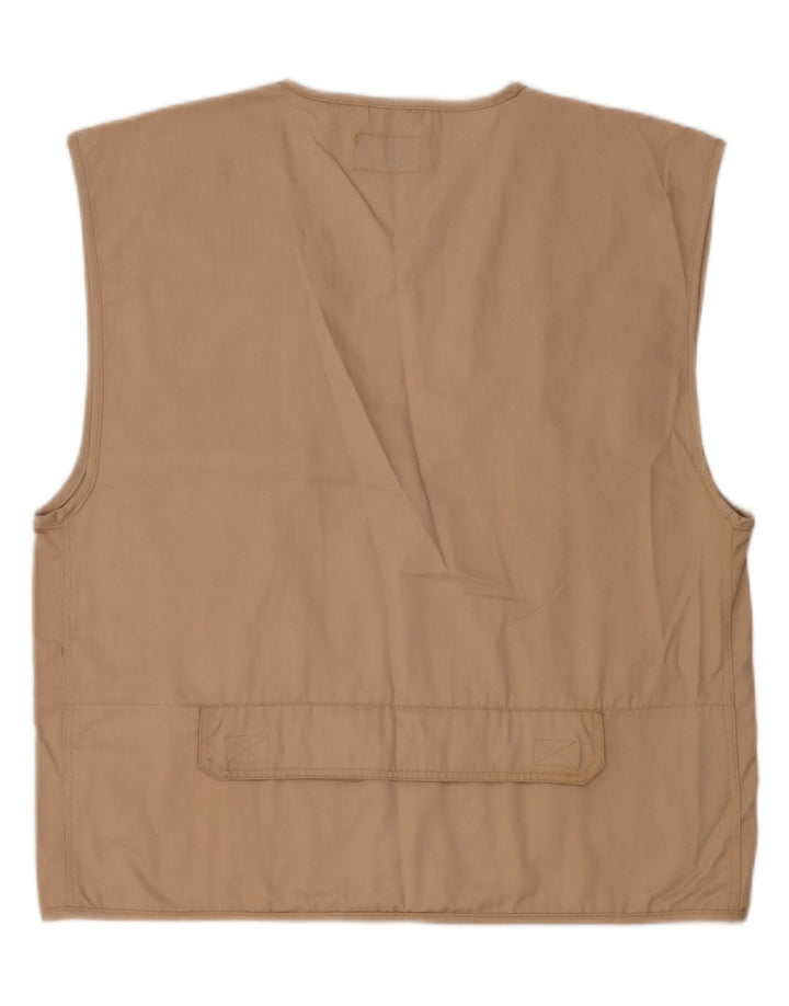 Chaleco utilitario Master para hombre UK 42 XL Algodón beige