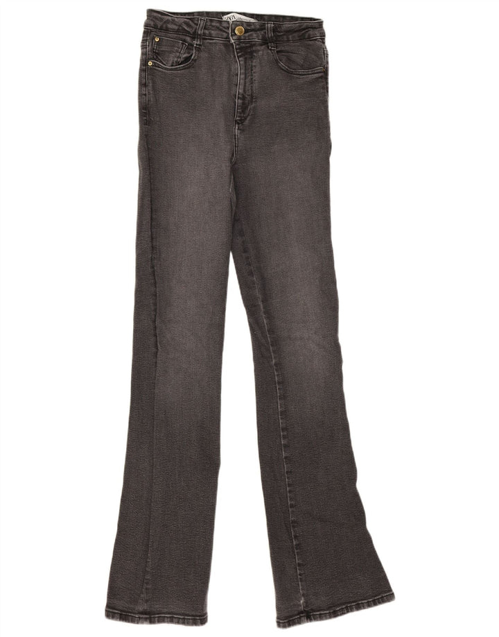 Zara Jeans Acampanados Para Mujer EU 38 Small W28 L34 Gris