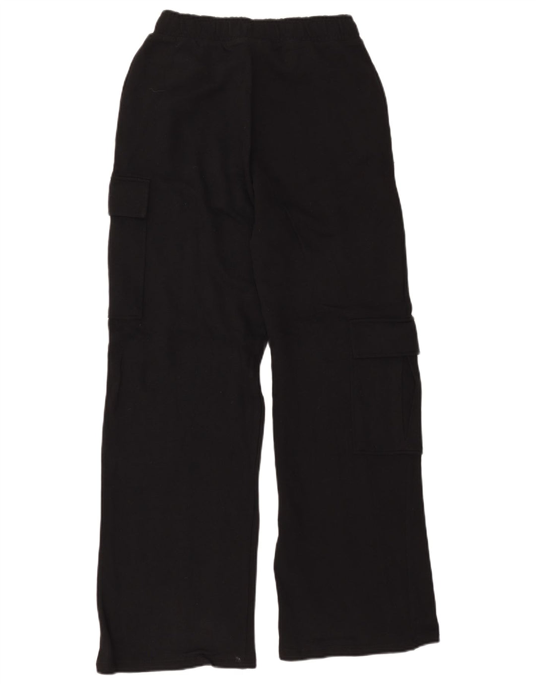 Zara Mujer Pantalones De Chándal Cargo UK 10 Small Algodón Negro