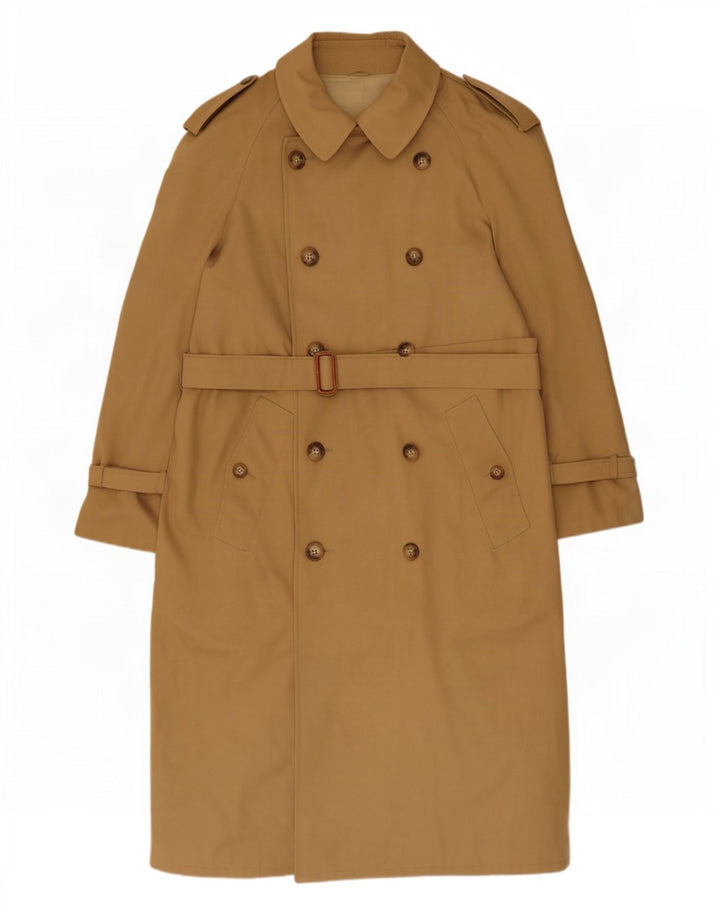 Vintage hombres gabardina Reino Unido 36 pequeño beige