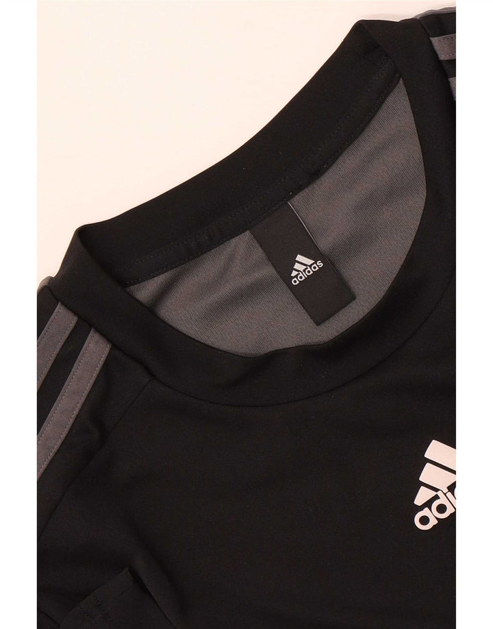 Adidas Hombre Camiseta Top Medium Negro Colorblock