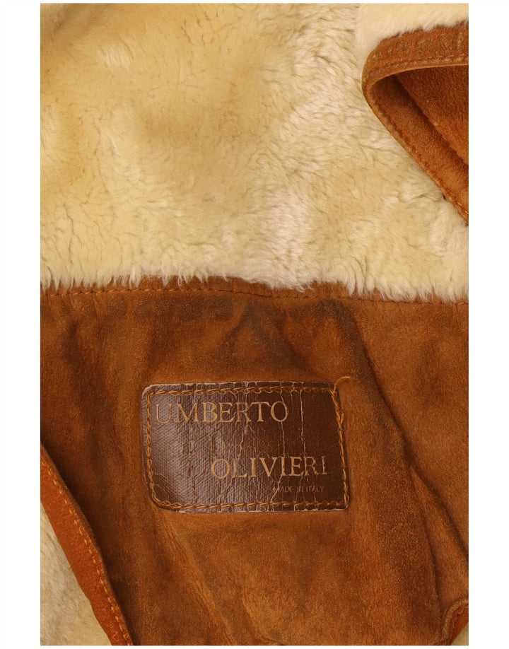 Umberto Olivieri Chaqueta extragrande para mujer IT 40 Small Brown