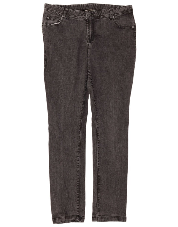 Laura Ashley Jeans ajustados para mujer UK 14 Large W34 L32 Algodón gris