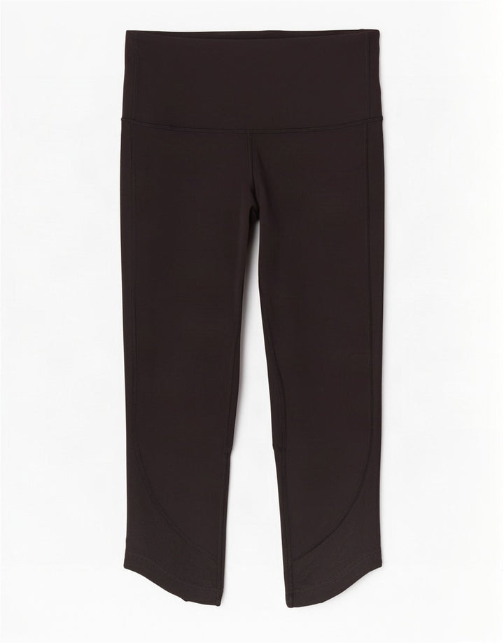 Lululemon Leggings capri para mujer US 6 mediano nailon negro