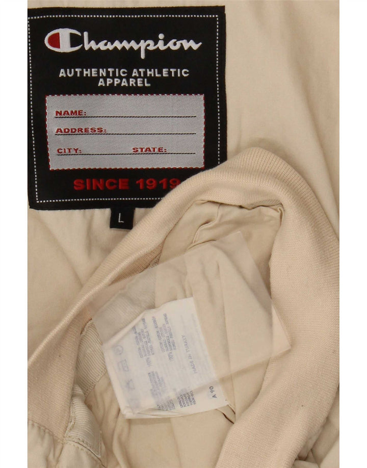 Champion Chaqueta Bomber para Hombre Reino Unido 40 Grande Algodón Beige