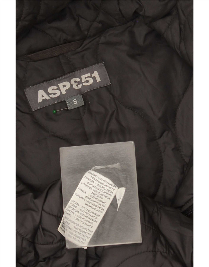 Aspesi Abrigo acolchado con capucha para hombre UK 36 Small Gris Poliamida