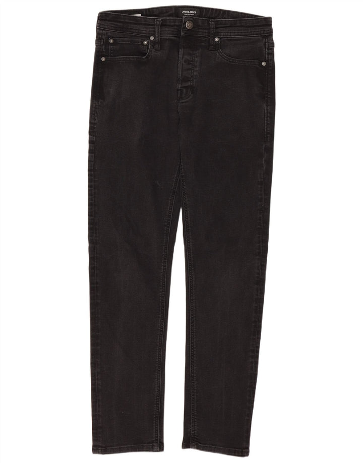 Jack & Jones Vaqueros ajustados para hombre W32 L32 Algodón negro