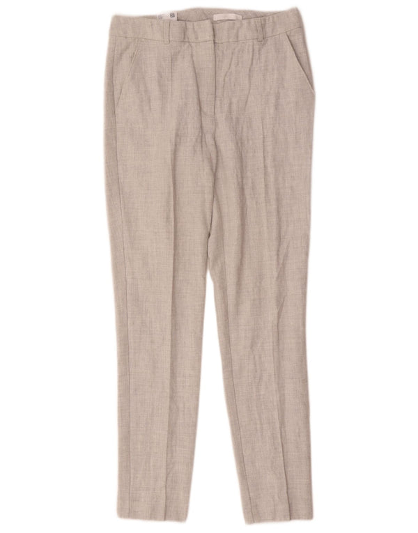 Hugo Boss Pantalones de traje ajustados para mujer UK 8 Small W28 L29 Gris