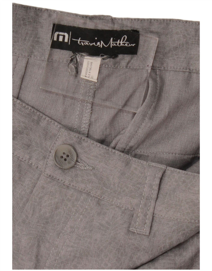 Travis Mathew Pantalones cortos chinos para hombre W34 grande gris floral
