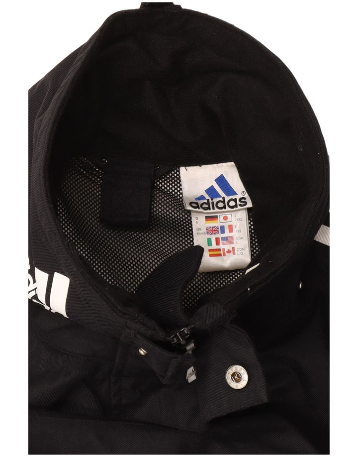 Adidas - Chaqueta impermeable con capucha Climashell para hombre, talla 44/46, poliamida negra grande